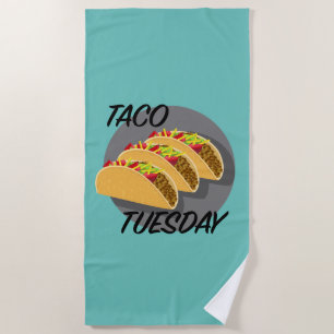 Serviette De Plage Taco Tuesday Design - Beach Towel