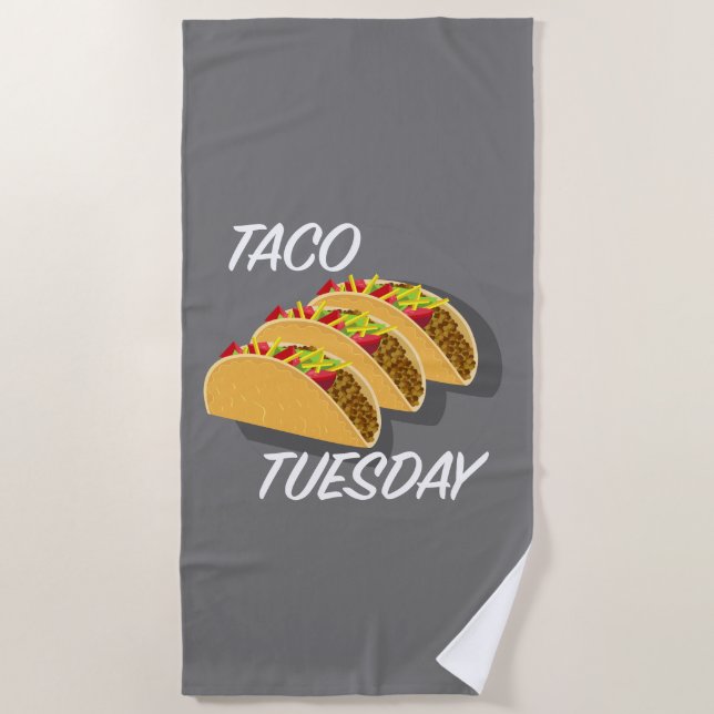 Serviette De Plage Taco Tuesday Design - Beach Towel (Devant)