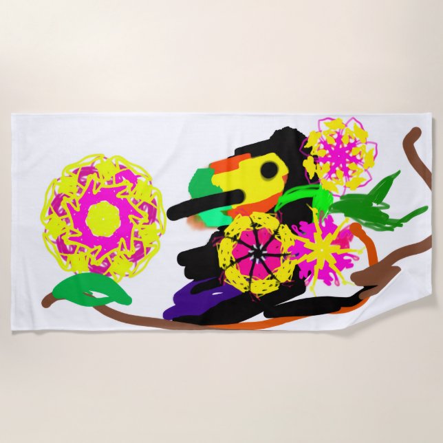 Serviette De Plage Tacon été cool (Devant)