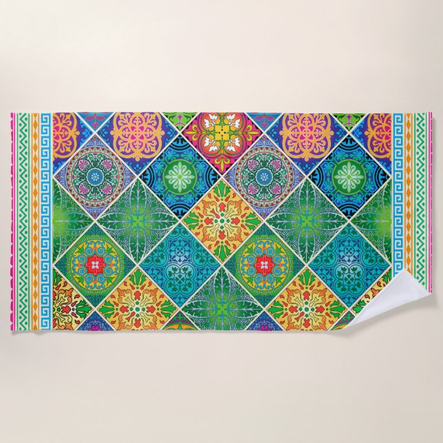 Serviette De Plage Talavera Design-2 Yoga Mat (Devant)