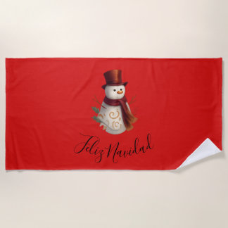 Serviette De Plage Tapis de plage Joyeux Noël - Feliz Navidad