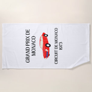 Serviette De Plage Tapis de plage rétro Grand Prix de Monaco 1973