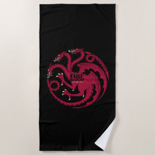 Serviette De Plage Targaryen Sigil - Fire & Blood