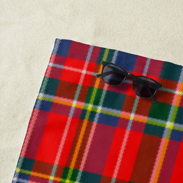 Serviette De Plage Tartan Beach Tartan classique (En situation)