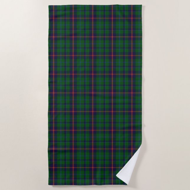 Serviette de plage tartan du clan Young (Devant)