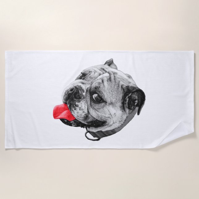 Serviette De Plage Tawny Bulldog (Devant)