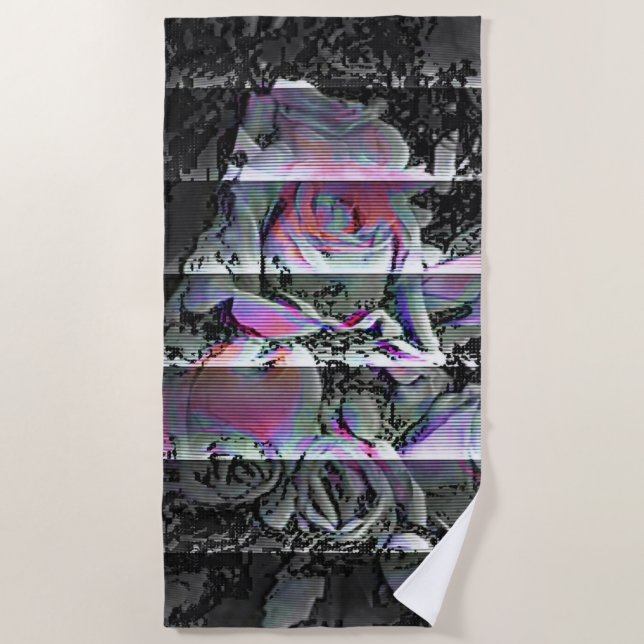 Serviette De Plage Techno Bouquet (Devant)