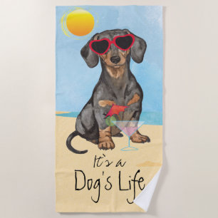 Serviette De Plage Teckel d'été