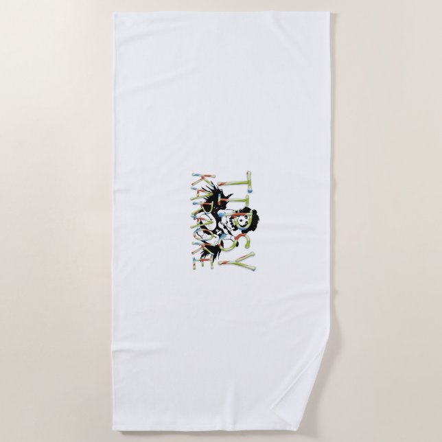 Serviette De Plage TEE Chanson Karaoké Chahuté (Devant)