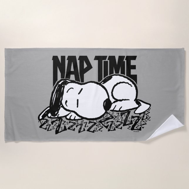 Serviette De Plage Tee - shirt | Snoopy Nap Time (Devant)