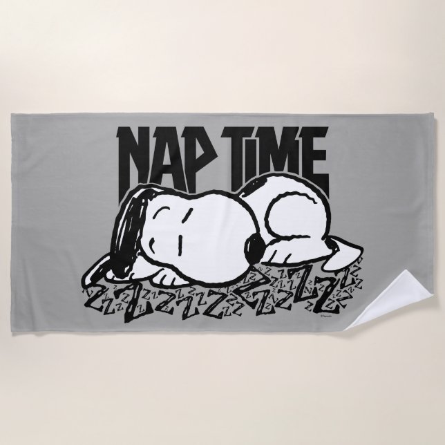 Serviette De Plage Tee - shirt | Snoopy Nap Time (Devant)