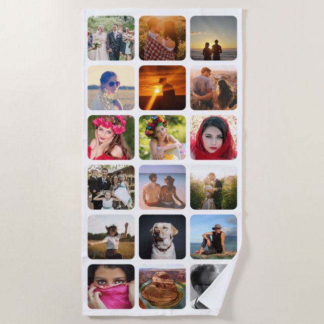 Serviette De Plage Télécharger votre photo (Devant)