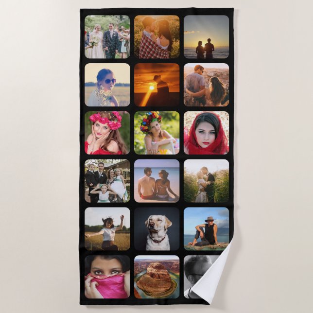 Serviette De Plage Télécharger votre photo (Devant)