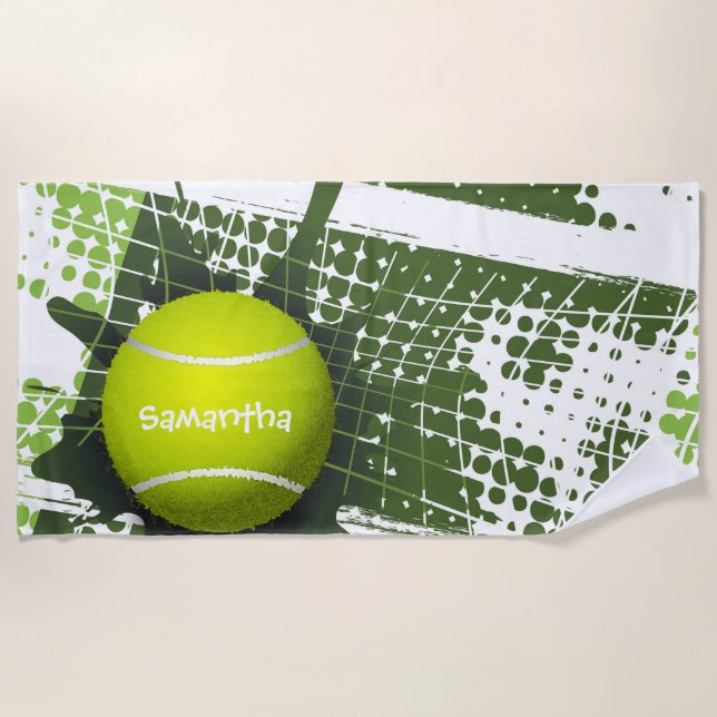 Serviette De Plage Tennis Design Beach Towel (Devant)