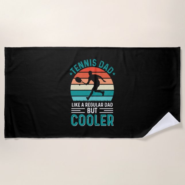 Serviette De Plage Tennis Papa Retro Sunset (Devant)