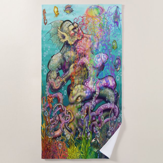 Serviette De Plage Tentacles enmêlés (Devant)