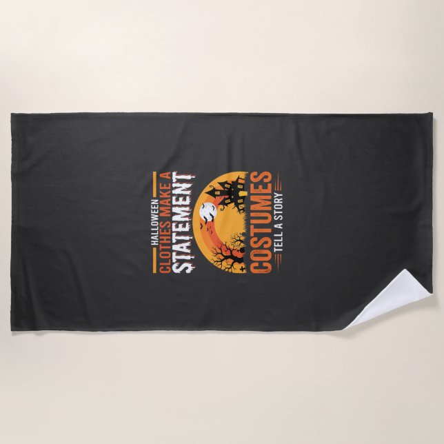 Serviette De Plage Tenues de Halloween Déclaration Conception de Mais (Devant)