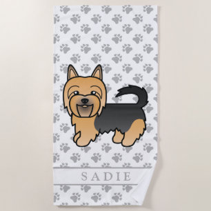 Serviette De Plage Tervueren Australien Cartoon Chien & Nom