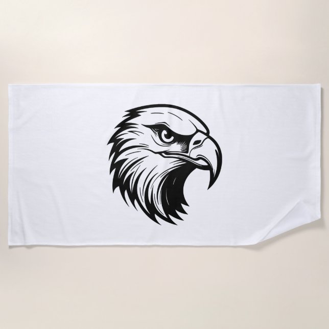 Serviette De Plage Tête d'aigle (Devant)