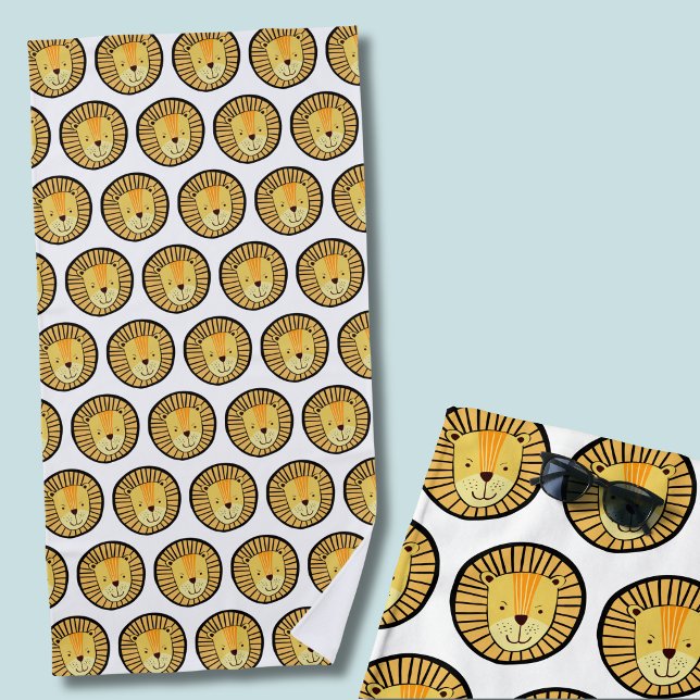 Serviette De Plage Tête de lion enfants (Lion pattern beach towel)
