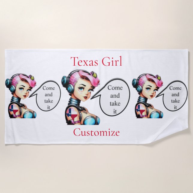 Serviette De Plage Texas Girl Thunder_Cove (Devant)