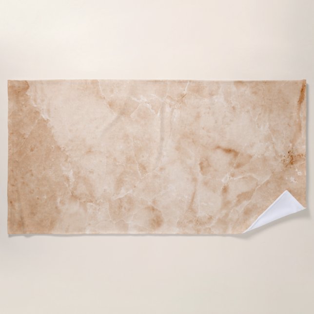 Serviette De Plage Texture crémeuse en marbre (Devant)