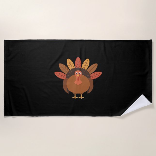 Serviette De Plage Thanksgiving Turquie - Automne Vacances Classique  (Devant)