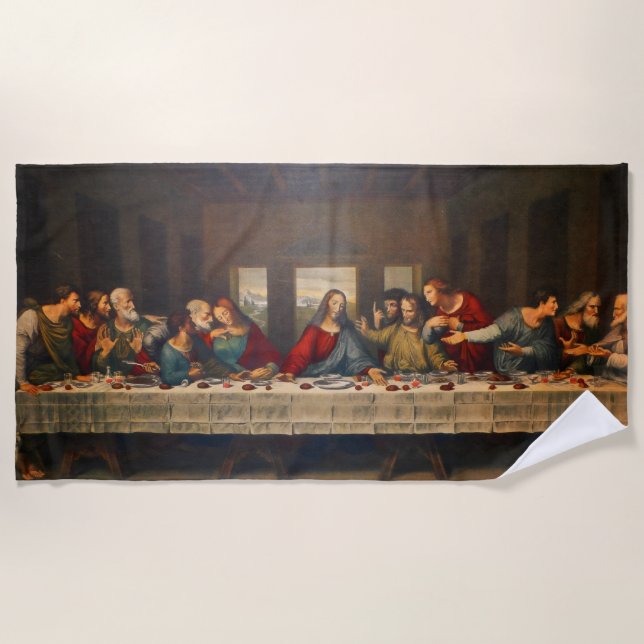 Serviette De Plage The Last Supper by Leonardo da Vinci (Devant)