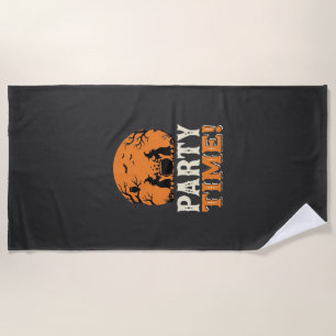 Serviette De Plage Thème de fête d'Halloween Sorcière Chaudron Design