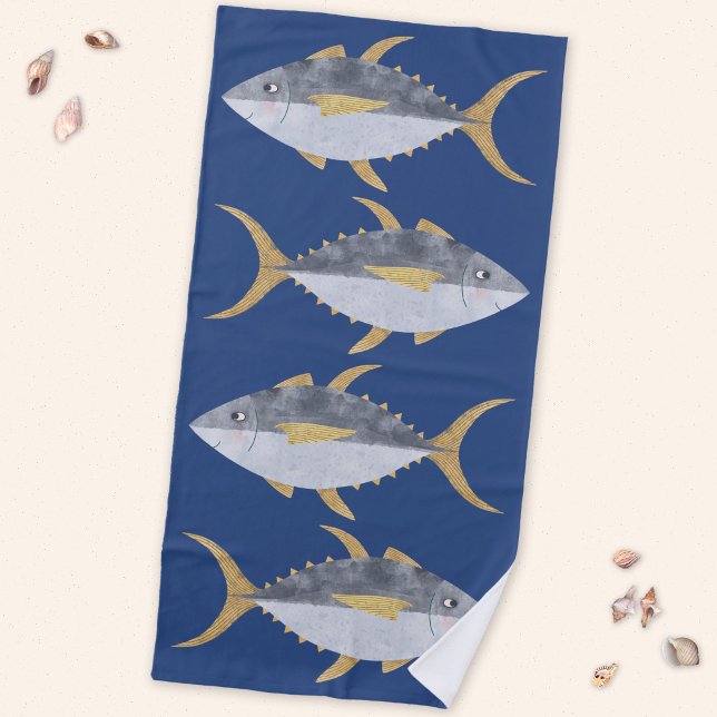 Serviette De Plage Thon (Tuna fish beach towel)
