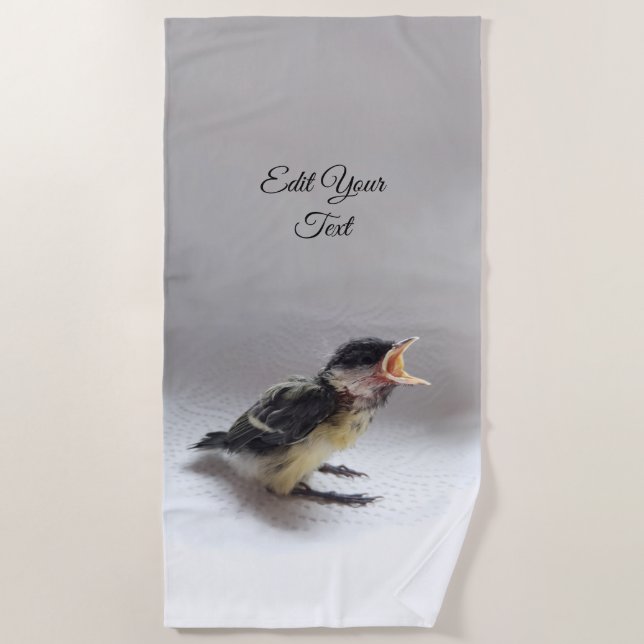 Serviette De Plage Tidi my Bird le Parus Major (Devant)