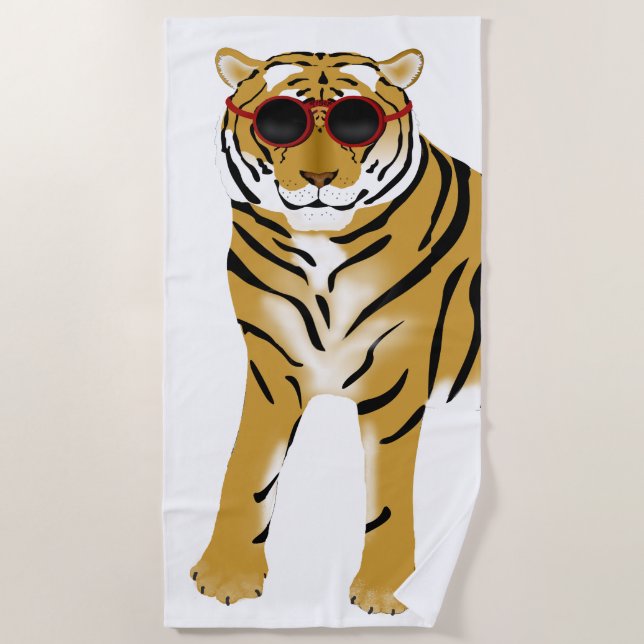 Serviette De Plage Tiger Beach Towne (Devant)