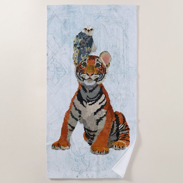 SERVIETTE DE PLAGE TIGER & FALCON (Devant)