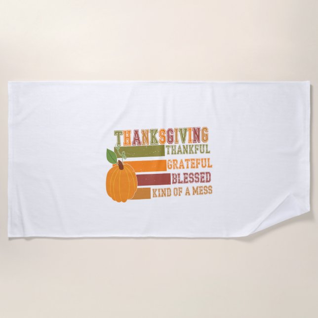 Serviette De Plage Tiger Pays Citrouille (Devant)