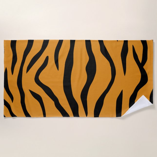 Serviette De Plage Tiger stripes pattern (Devant)