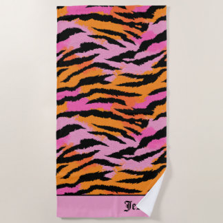 Serviette De Plage Tiger Stripes Poster de animal coloré y2k Nom