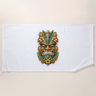 Serviette de plage Tiki Sunset Palm