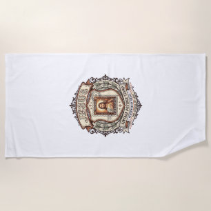 Serviette De Plage Timbre vintage Jésus Timbre vintage Jésus