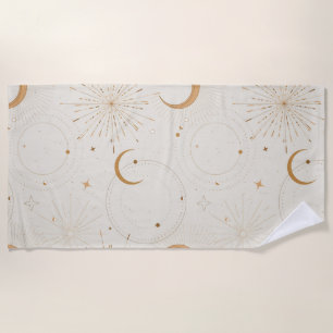 Serviette De Plage Tissus d'univers de lumière d'étoile de lune d'esp