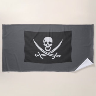 Serviette De Plage Toalla con la bandera pirata Jolly Rogers