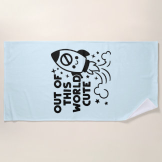 Serviette De Plage Toalla de playa infantil – Cohete kawaii colorido