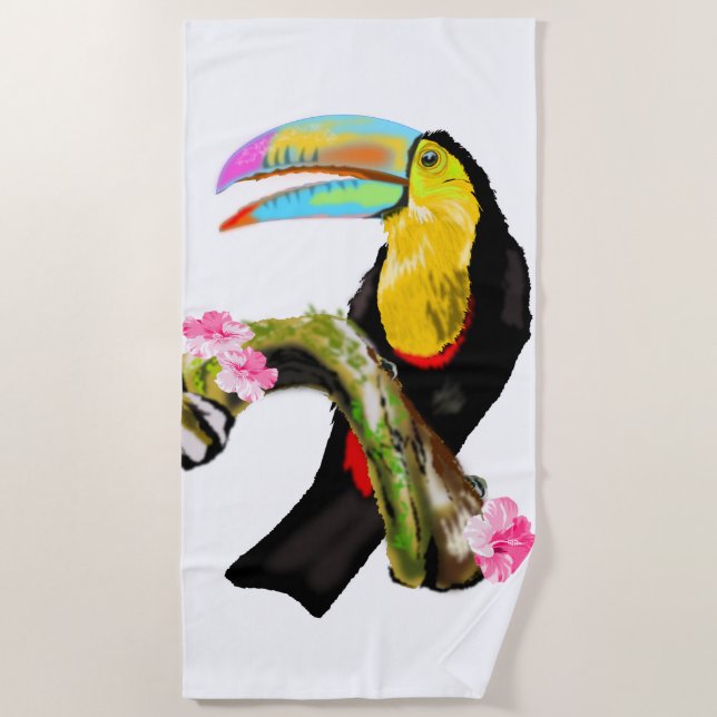 Serviette de plage Toco Toucan Bird (Devant)