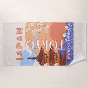 Serviette De Plage Tokyo Japan Travel Art