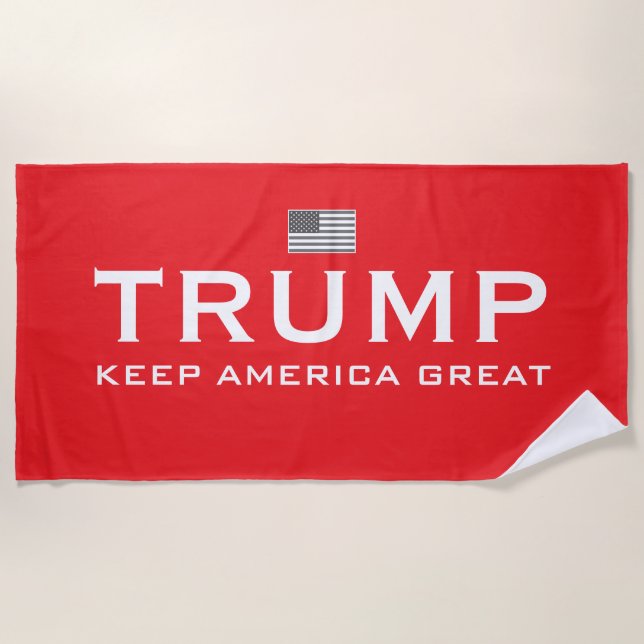 Serviette De Plage Torchon de plage Trump - Keep America Great (Devant)