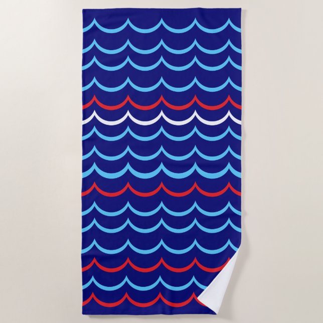 Serviette De Plage Torchon nautique (Devant)
