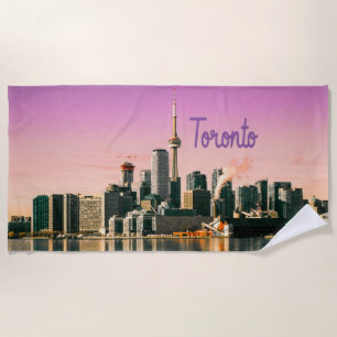 Serviette De Plage Toronto Capitale de l'Ontario Canada City Skyline
