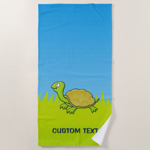 Serviette De Plage Tortue caricaturale