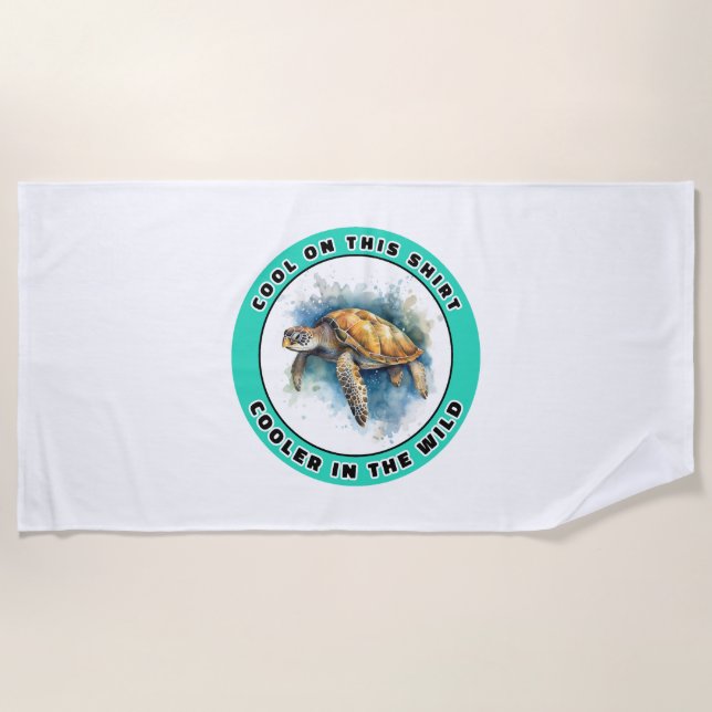 Serviette De Plage Tortue de mer (Devant)