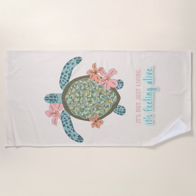 Serviette De Plage Tortue de mer (Devant)