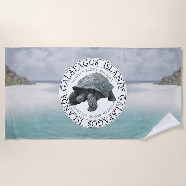 Serviette De Plage Tortue Galapagos Souvenir (Devant)